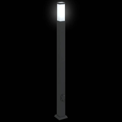 Pollerleuchte mit Auslass 110 cm Schwarz IP44