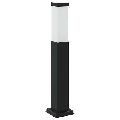 Pollerleuchte mit Sensor und Steckdose 50 cm Schwarz IP44