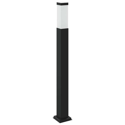 Pollerleuchte mit Sensor und Steckdose 80 cm Schwarz IP44