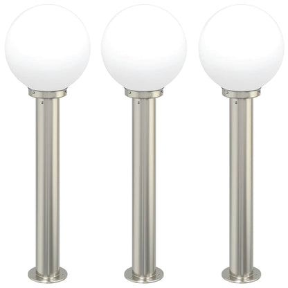 Pollerleuchten 3 Stück 80 cm Edelstahl IP44