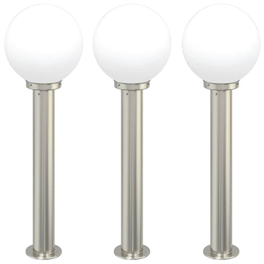 Pollerleuchten 3 Stück 80 cm Edelstahl IP44