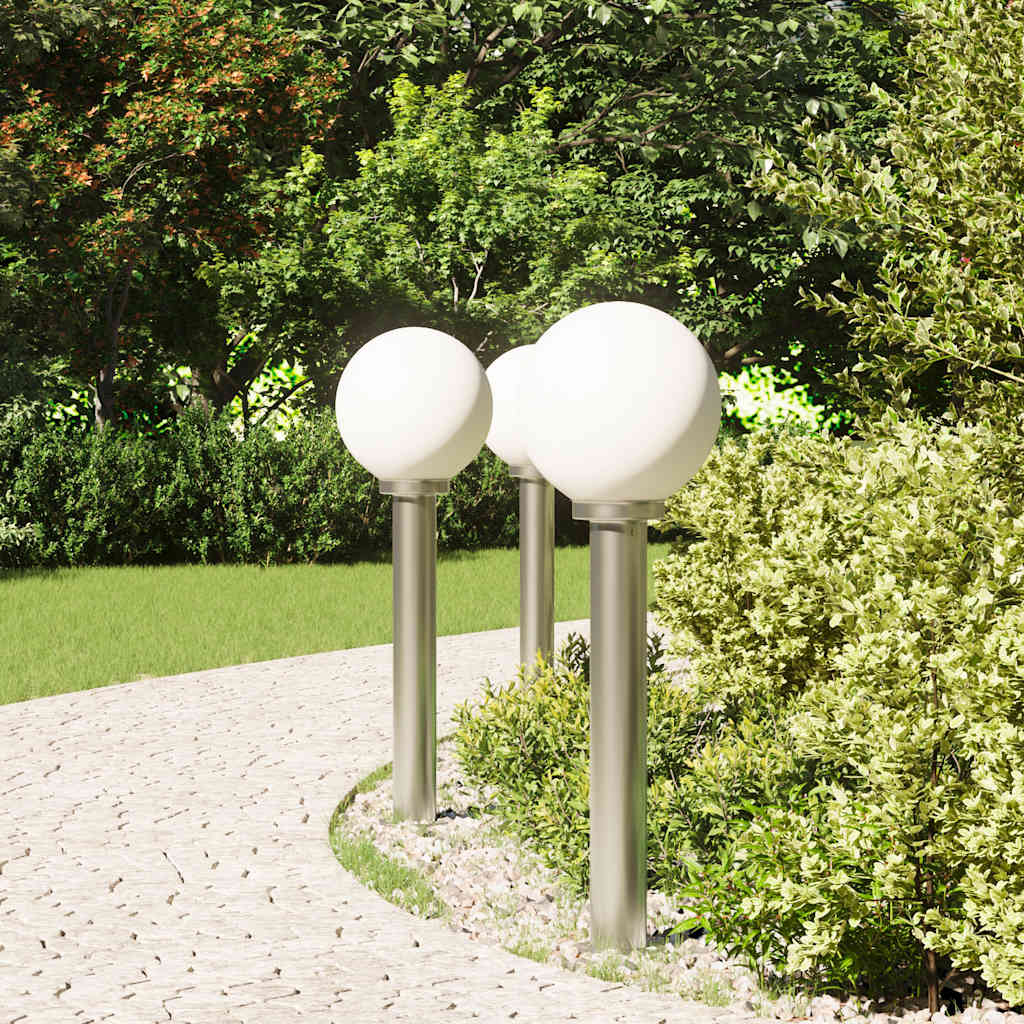 Pollerleuchten 3 Stück 80 cm Edelstahl IP44