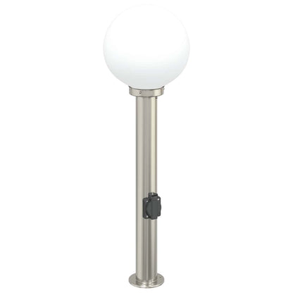 Pollerleuchte mit Auslass 80 cm Edelstahl IP44