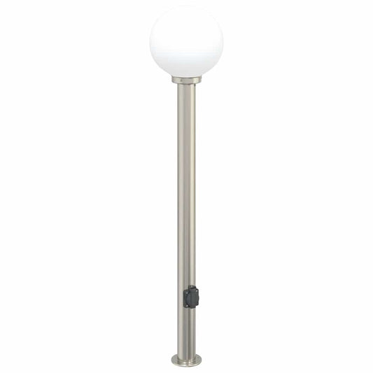 Pollerleuchte mit Auslass 120 cm Edelstahl IP44