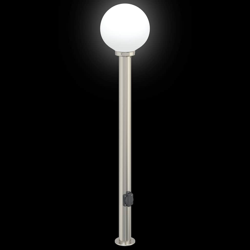Pollerleuchte mit Auslass 120 cm Edelstahl IP44