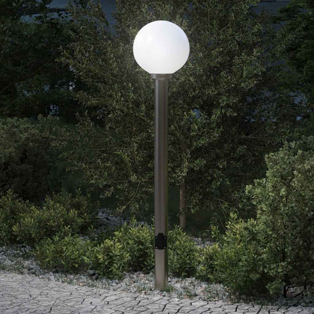 Pollerleuchte mit Auslass 120 cm Edelstahl IP44