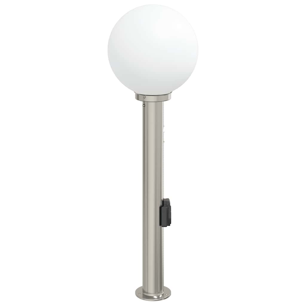 Pollerleuchte mit Sensor&Steckdose 80 cm Edelstahl IP44