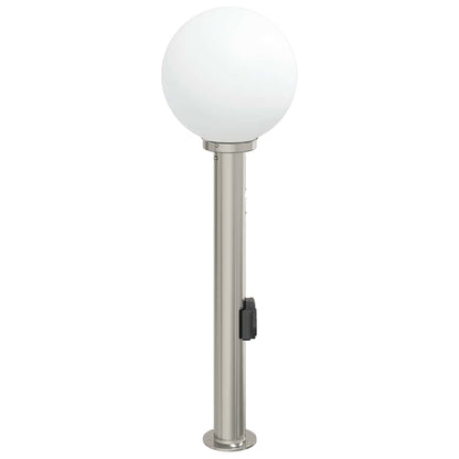 Pollerleuchte mit Sensor&Steckdose 80 cm Edelstahl IP44