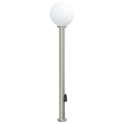 Pollerleuchte mit Sensor und Steckdose 120 cm Edelstahl IP44