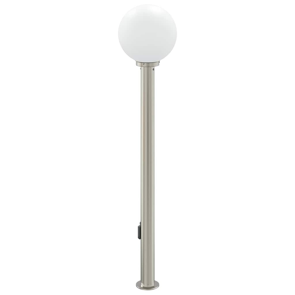 Pollerleuchte mit Sensor und Steckdose 120 cm Edelstahl IP44
