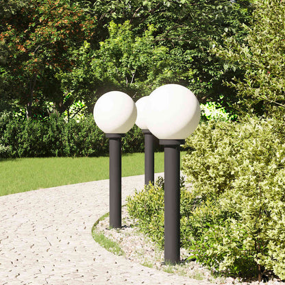 Pollerleuchten 3 Stück 80 cm Schwarz IP44