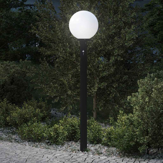 Pollerleuchte mit Sensor 120 cm Schwarz IP44