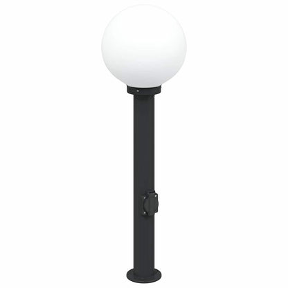 Pollerleuchte mit Auslass 80 cm Schwarz IP44