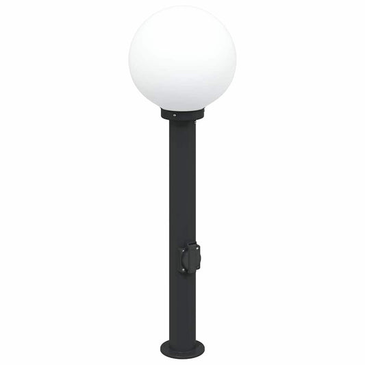 Pollerleuchte mit Auslass 80 cm Schwarz IP44