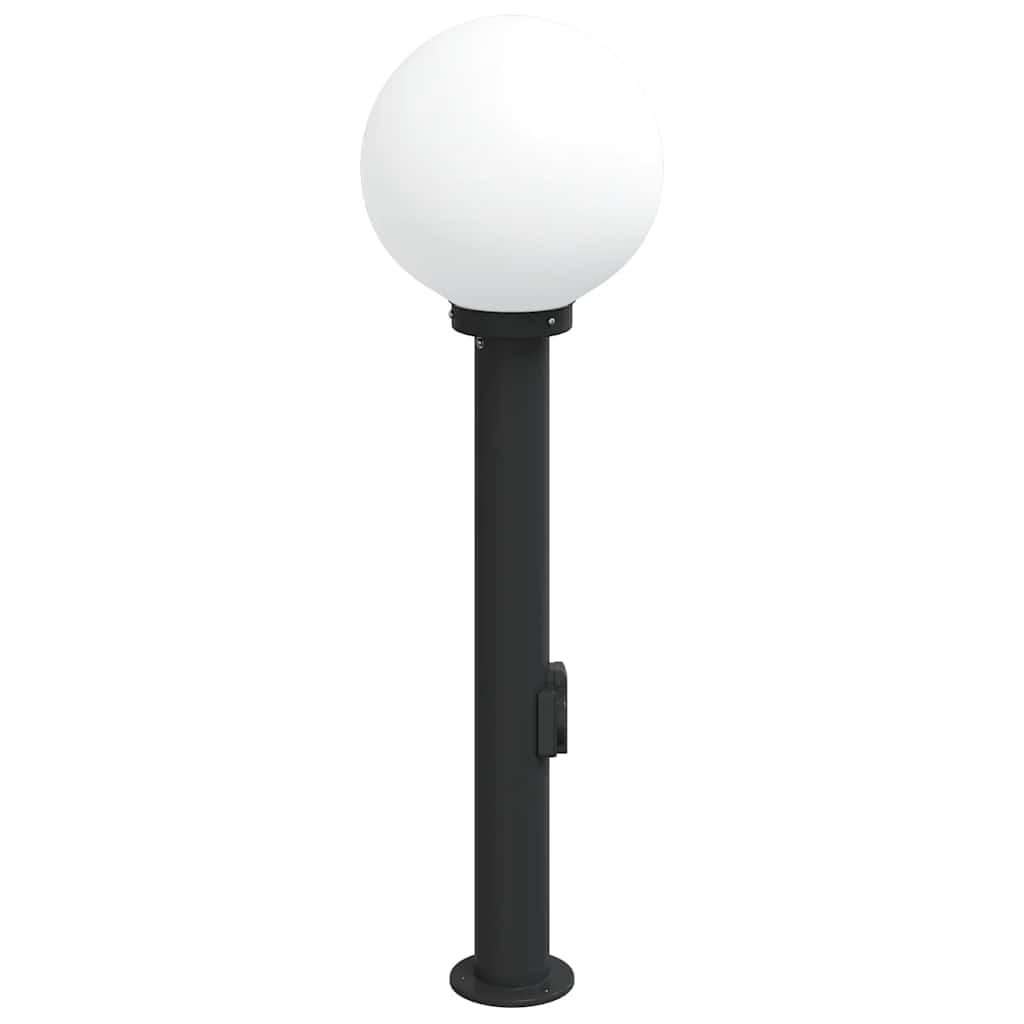 Pollerleuchte mit Auslass 80 cm Schwarz IP44