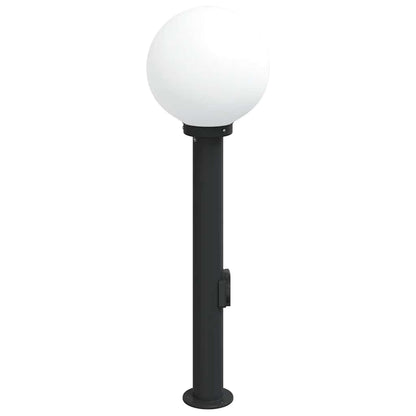 Pollerleuchte mit Auslass 80 cm Schwarz IP44