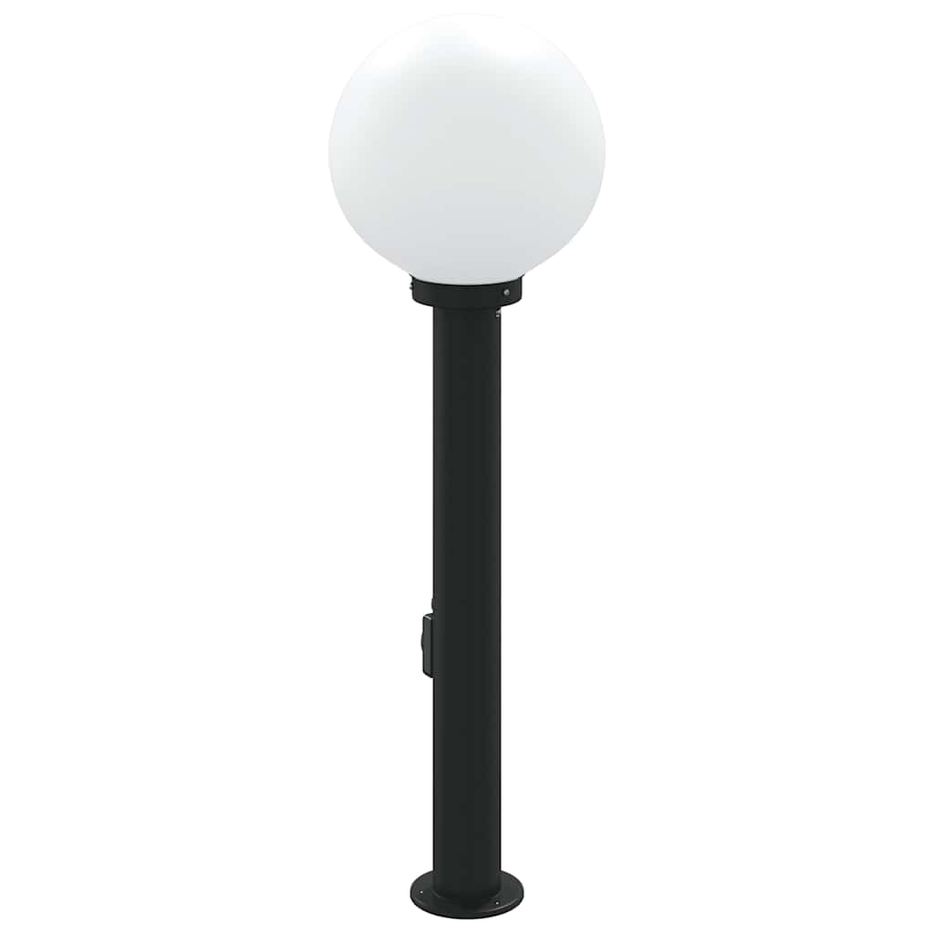 Pollerleuchte mit Auslass 80 cm Schwarz IP44