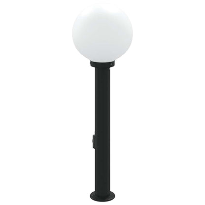Pollerleuchte mit Auslass 80 cm Schwarz IP44