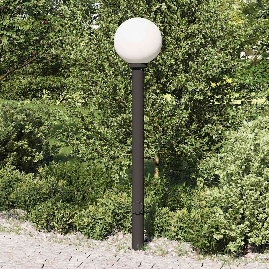 Pollerleuchte mit Auslass 120 cm Schwarz IP44