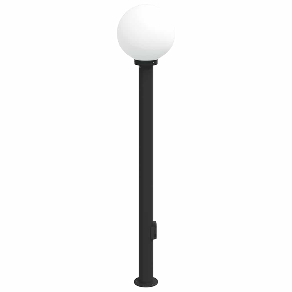 Pollerleuchte mit Auslass 120 cm Schwarz IP44