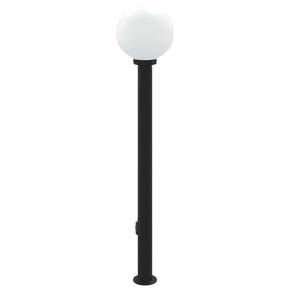 Pollerleuchte mit Auslass 120 cm Schwarz IP44
