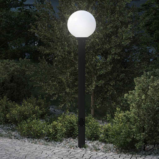 Pollerleuchte mit Auslass 120 cm Schwarz IP44