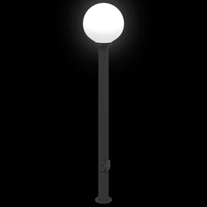 Pollerleuchten mit Steckdose 3 Stk. 120 cm Schwarz IP44