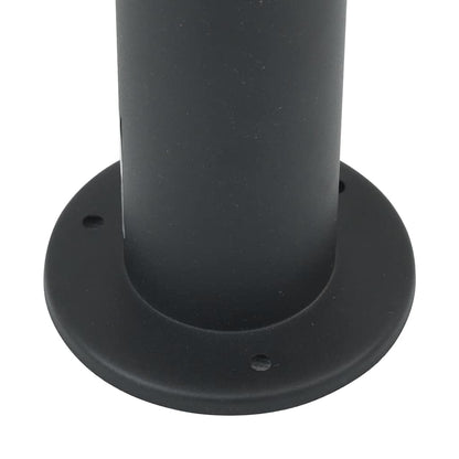 Pollerleuchte mit Sensor und Steckdose 80 cm Schwarz IP44