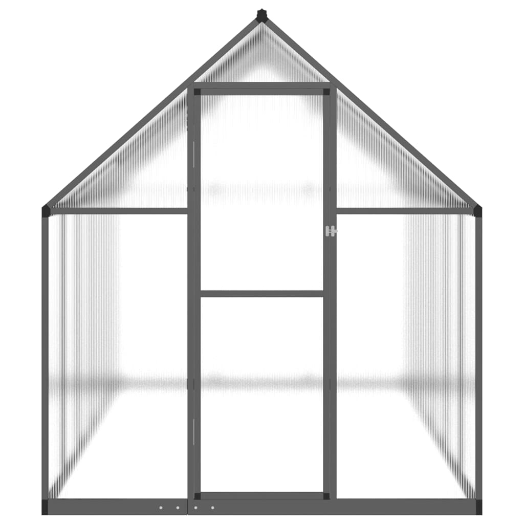Gewächshaus mit Fundamentrahmen Anthrazit 334x169x195 cm Alu