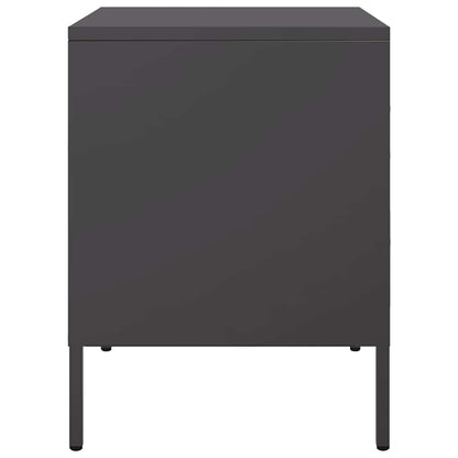 Nachttisch Schwarz 36x39x50,5 cm Stahl