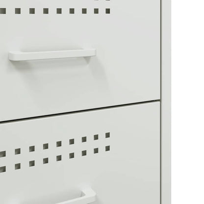 Nachttische 2 Stk. Weiß 36x39x50,5 cm Stahl