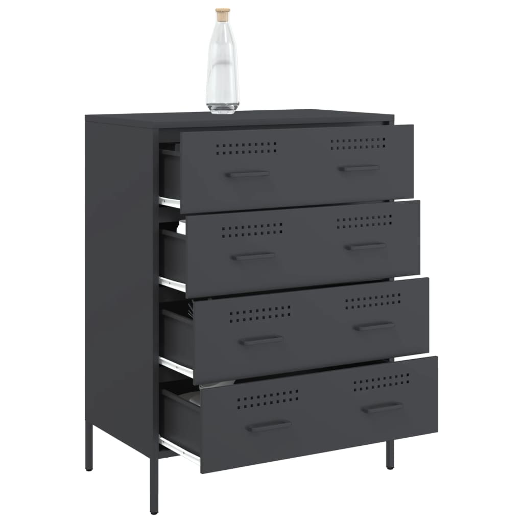 Sideboard Anthrazit 68x39x89 cm Stahl