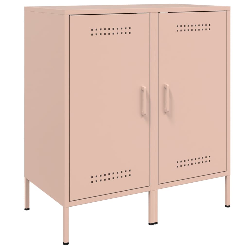 Sideboards 2 Stk. Rosa 36x39x79 cm Stahl