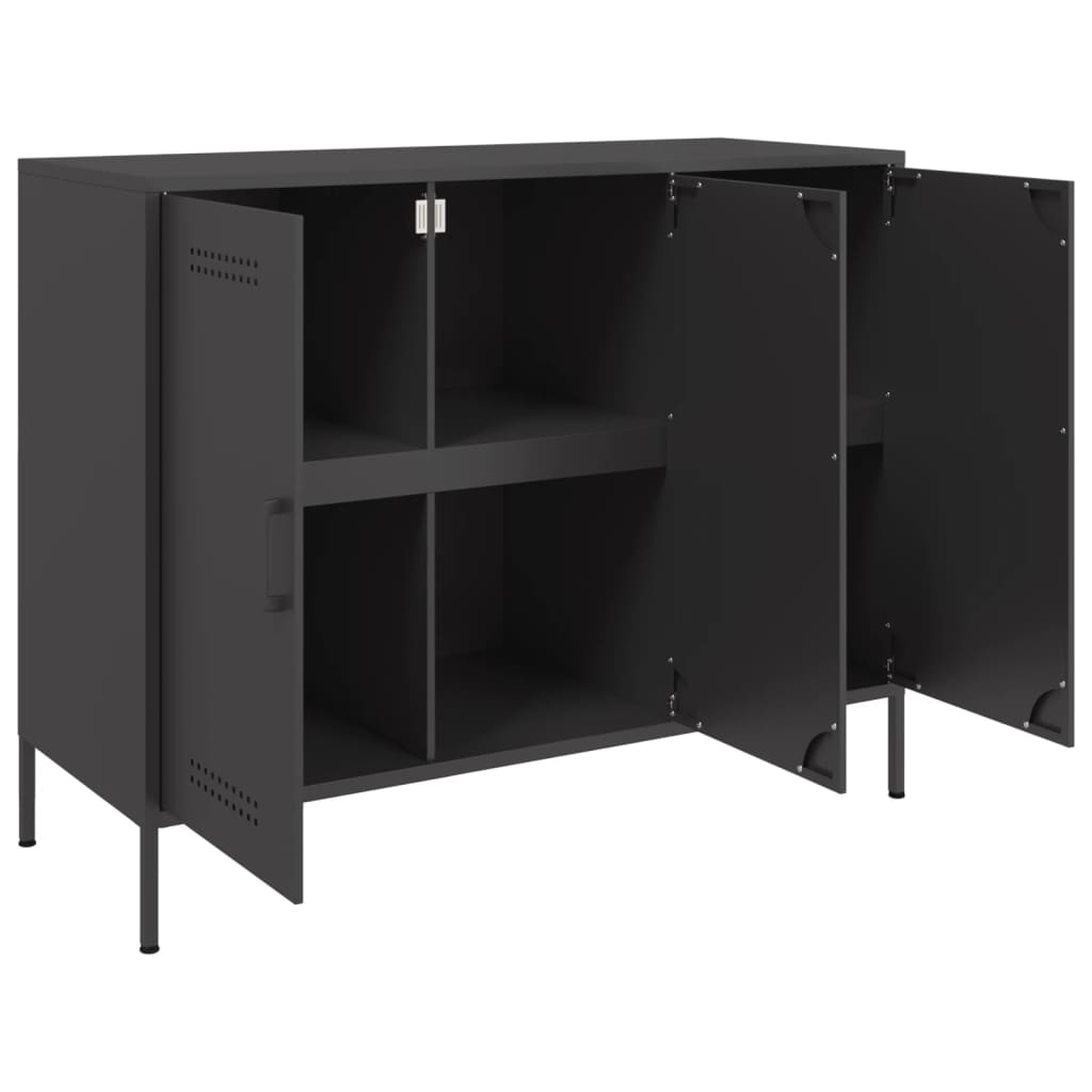 Sideboard Schwarz 100,5x39x79 cm Stahl