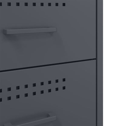 Nachttische 2 Stk. Anthrazit 36x39x68 cm Stahl