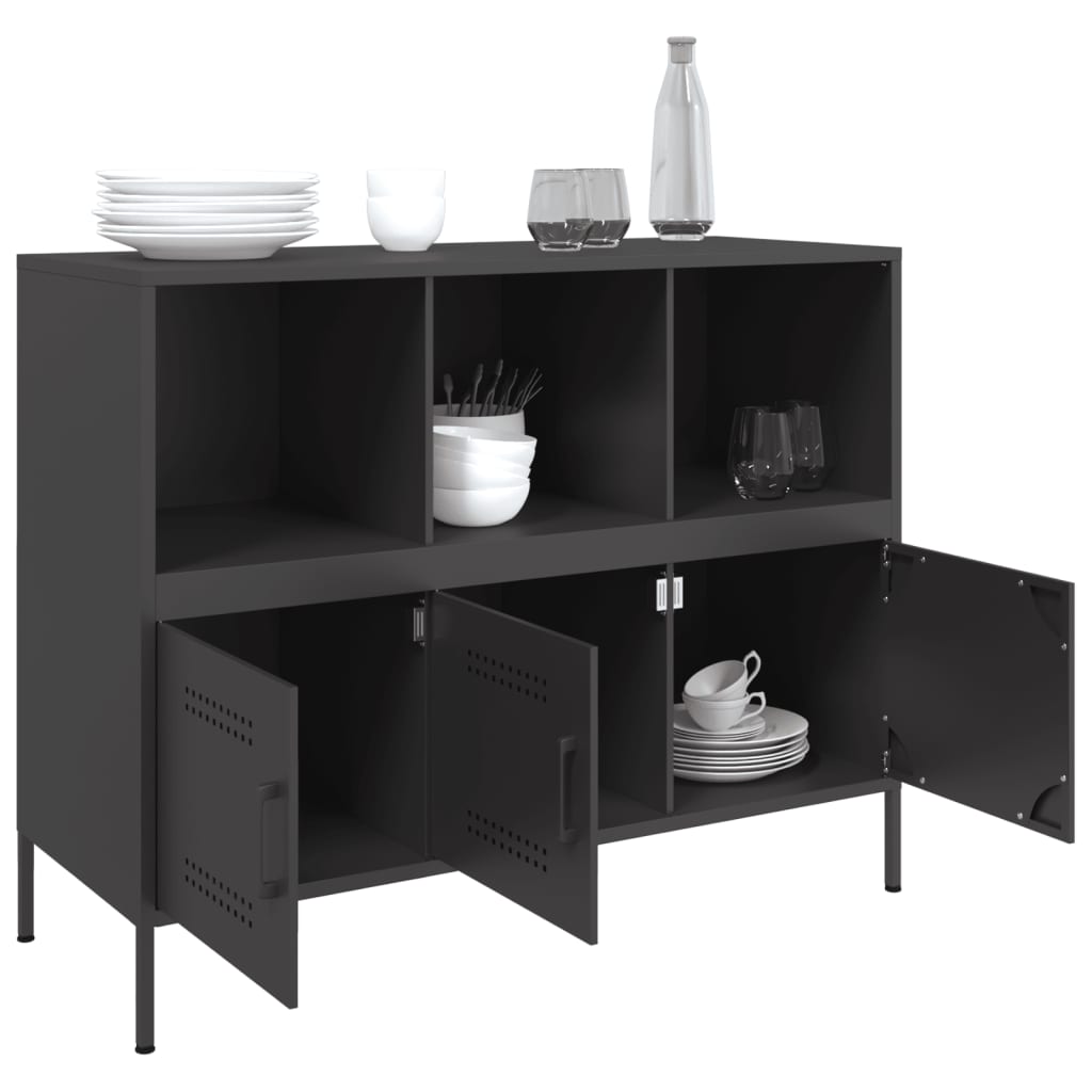 Sideboard Schwarz 100,5x39x79 cm Stahl