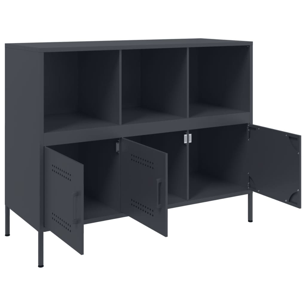 Sideboard Anthrazit 100,5x39x79 cm Stahl