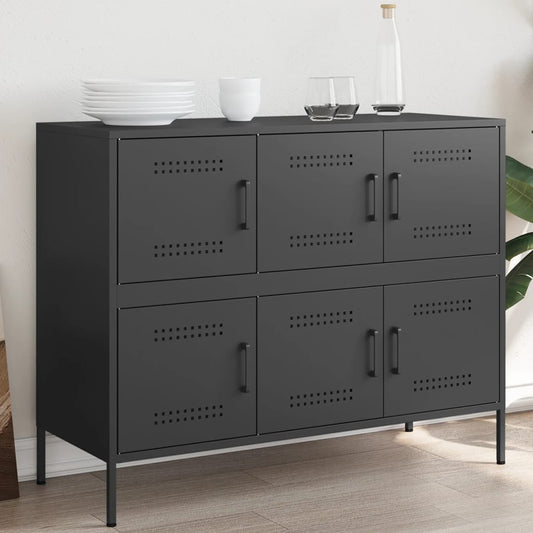 Sideboard Schwarz 100,5x39x79 cm Stahl