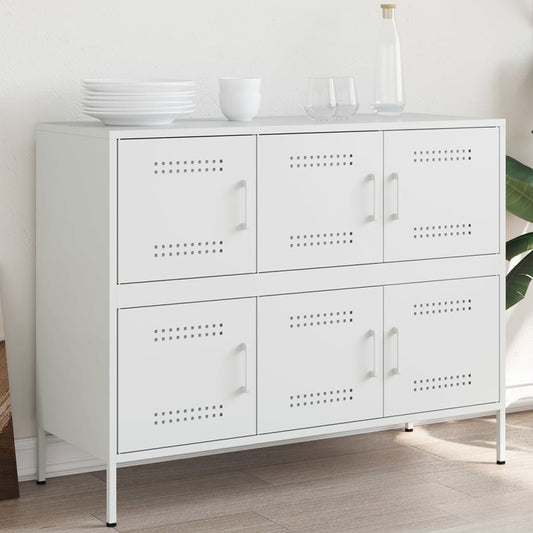 Sideboard Weiß 100,5x39x79 cm Stahl