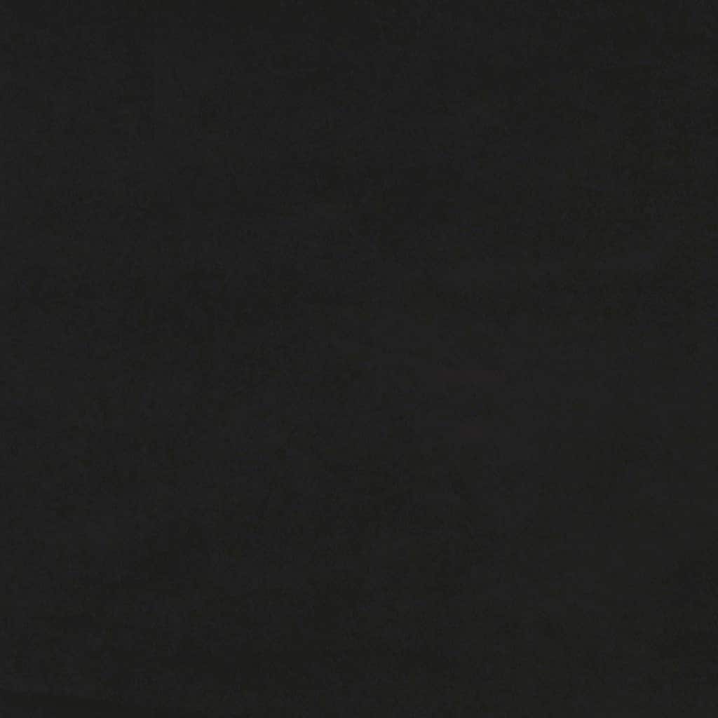 Schlafsofa 2-Sitzer mit Fußhocker Schwarz Samt