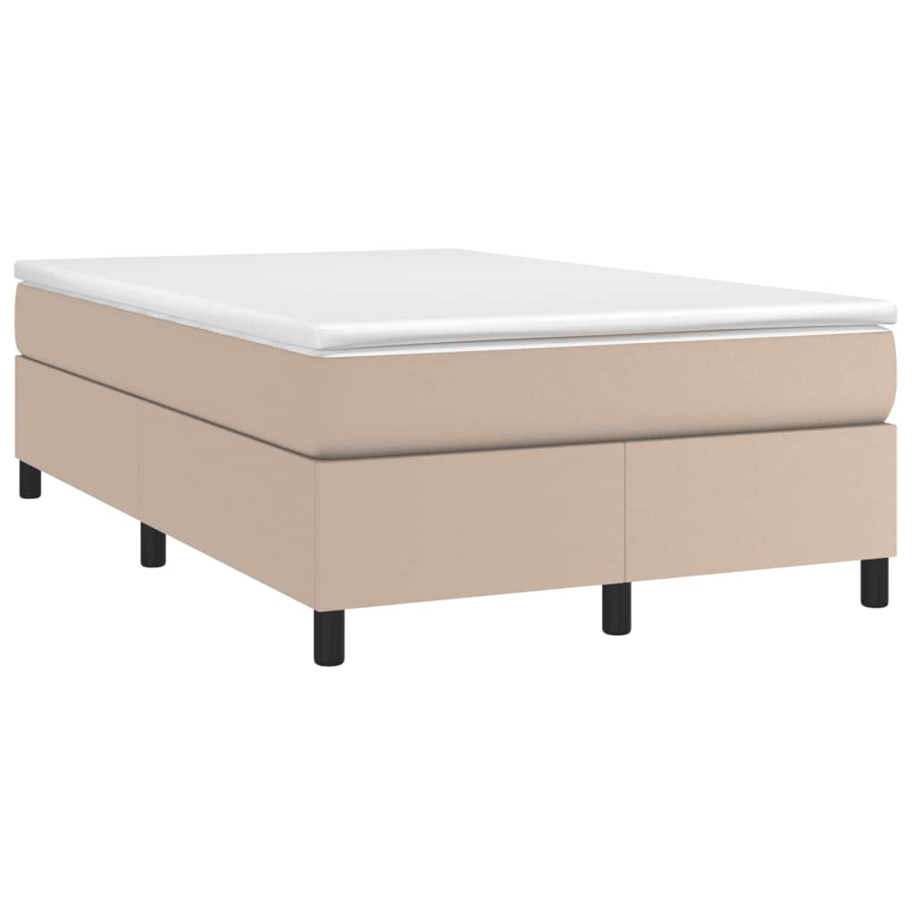 Boxspringbett Matratze Cappuccino-Braun 120x190 cm Kunstleder