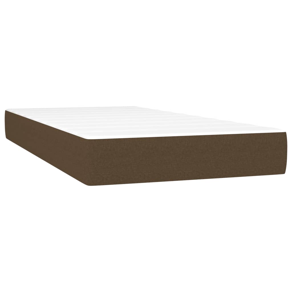 Boxspringbett mit Matratze Dunkelbraun 120x190 cm Stoff