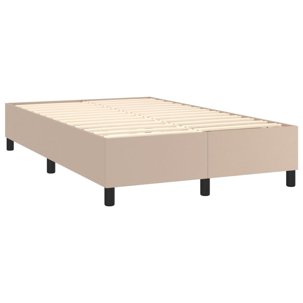 Boxspringbett Matratze Cappuccino-Braun 120x190 cm Kunstleder