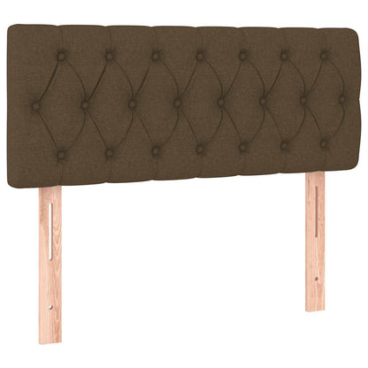 Boxspringbett mit Matratze & LED Dunkelbraun 120x190 cm Stoff