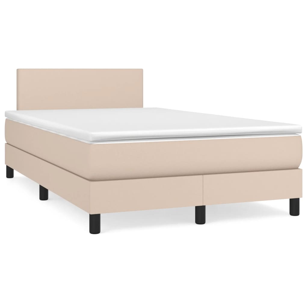 Boxspringbett mit Matratze & LED Cappuccino-Braun 120x190 cm