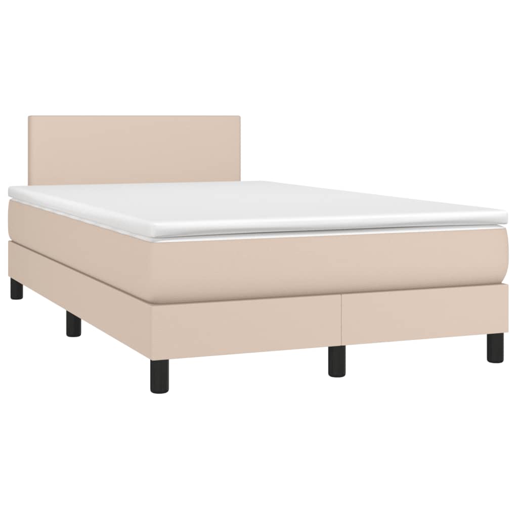 Boxspringbett mit Matratze & LED Cappuccino-Braun 120x190 cm