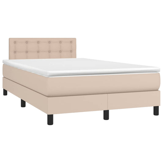 Boxspringbett mit Matratze & LED Cappuccino-Braun 120x190 cm