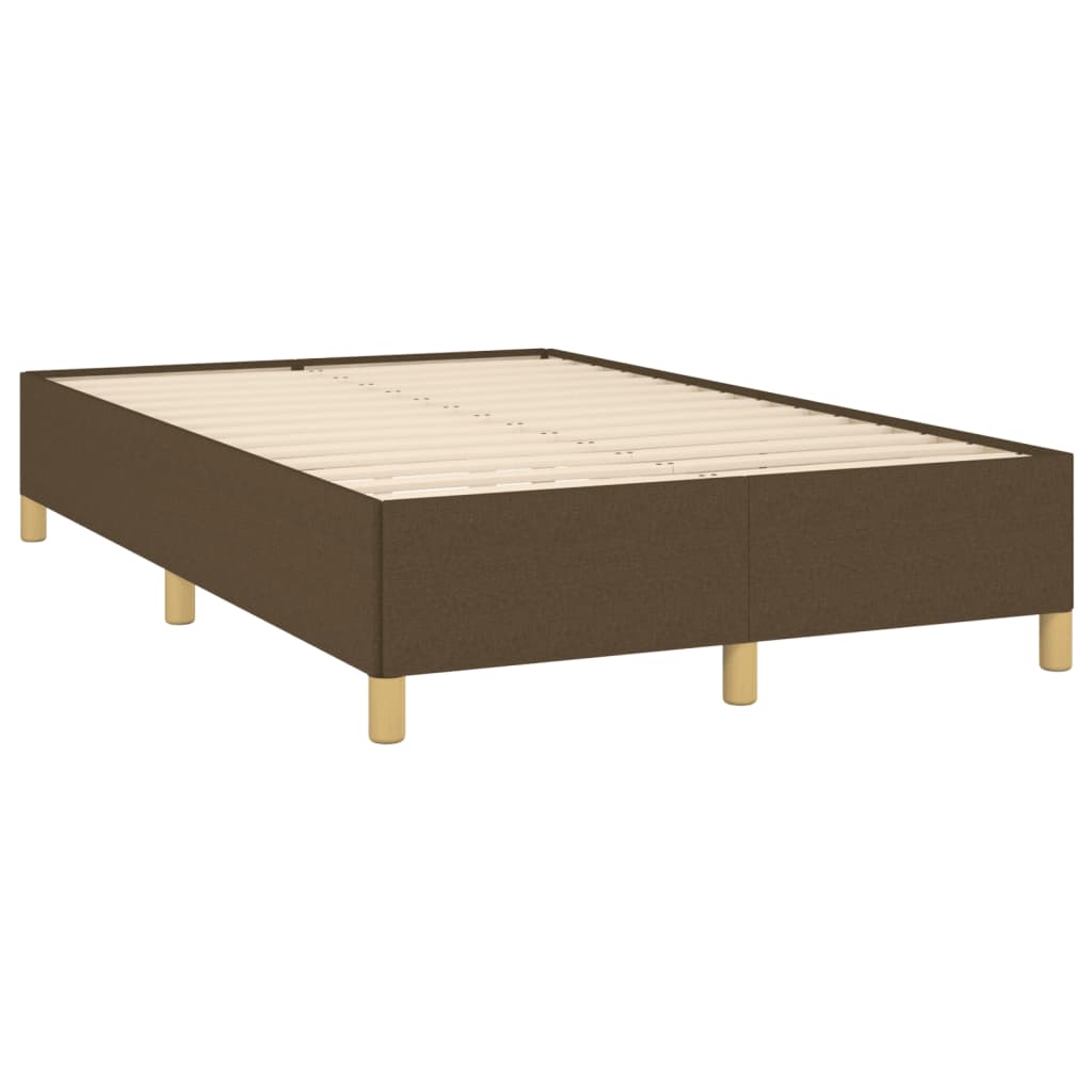 Boxspringbett mit Matratze & LED Dunkelbraun 120x190 cm Stoff