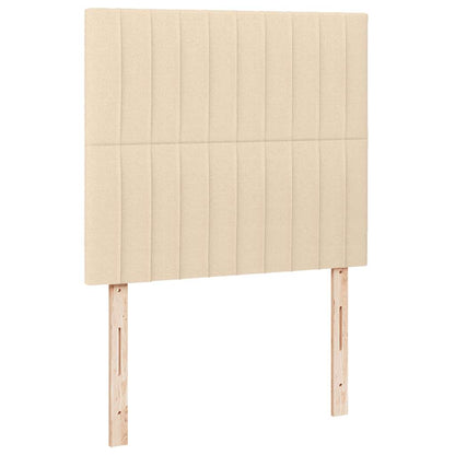 Boxspringbett mit Matratze & LED Creme 120x190 cm Stoff