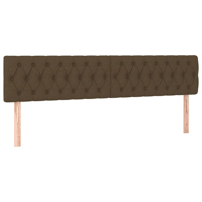Boxspringbett mit Matratze & LED Dunkelbraun 120x190 cm Stoff